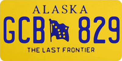 AK license plate GCB829