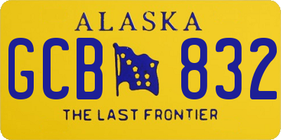 AK license plate GCB832