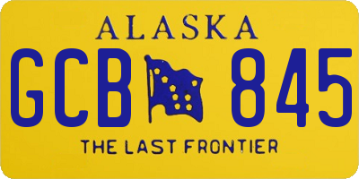 AK license plate GCB845