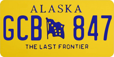 AK license plate GCB847