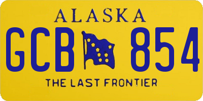 AK license plate GCB854