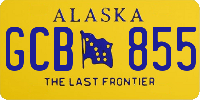 AK license plate GCB855