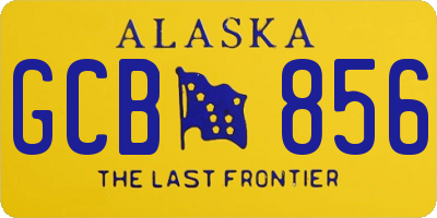 AK license plate GCB856