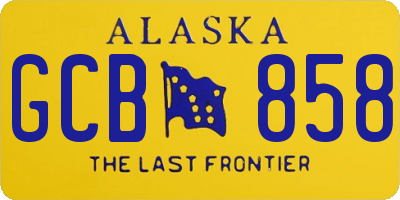 AK license plate GCB858