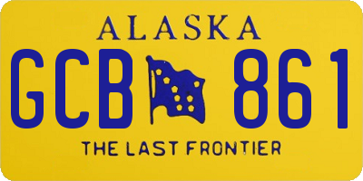 AK license plate GCB861