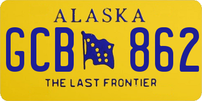 AK license plate GCB862