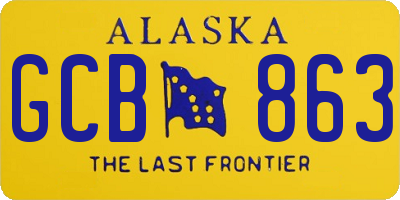 AK license plate GCB863