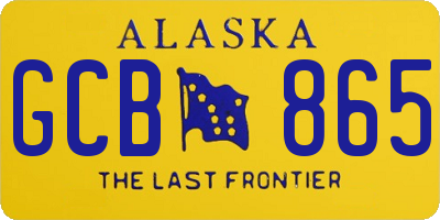 AK license plate GCB865