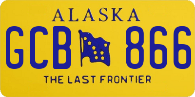 AK license plate GCB866