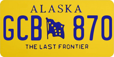 AK license plate GCB870
