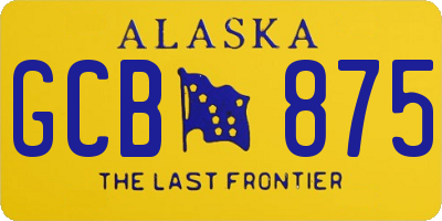 AK license plate GCB875