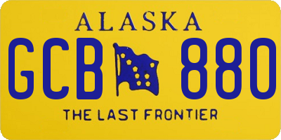 AK license plate GCB880