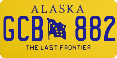 AK license plate GCB882