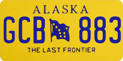AK license plate GCB883