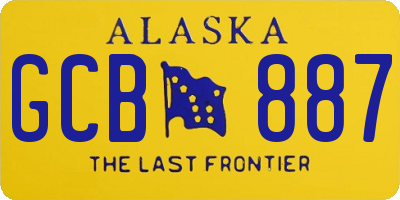AK license plate GCB887