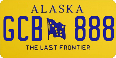 AK license plate GCB888
