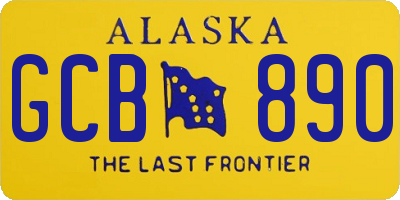 AK license plate GCB890
