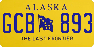 AK license plate GCB893