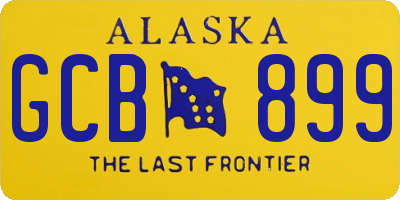 AK license plate GCB899