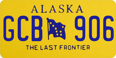 AK license plate GCB906
