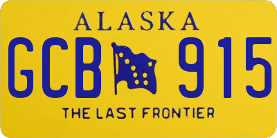 AK license plate GCB915
