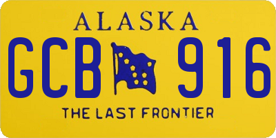 AK license plate GCB916