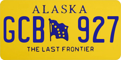 AK license plate GCB927