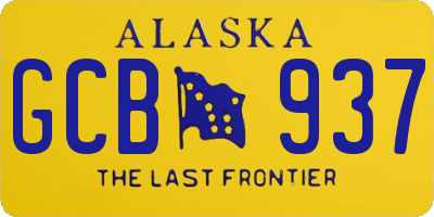 AK license plate GCB937