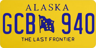 AK license plate GCB940