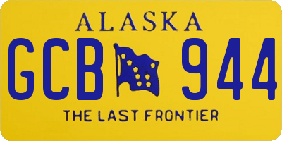 AK license plate GCB944