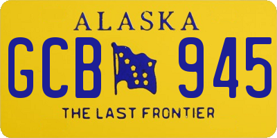 AK license plate GCB945