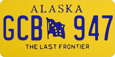 AK license plate GCB947