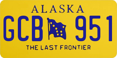 AK license plate GCB951