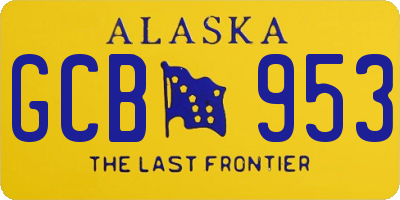 AK license plate GCB953