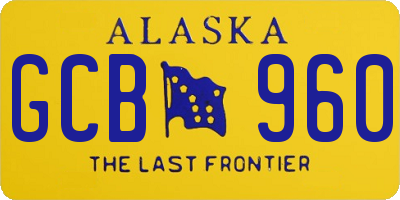 AK license plate GCB960