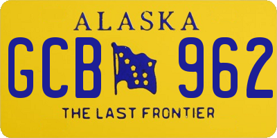 AK license plate GCB962