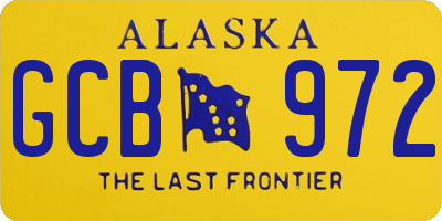 AK license plate GCB972