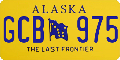 AK license plate GCB975