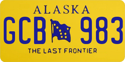 AK license plate GCB983