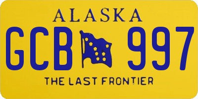 AK license plate GCB997