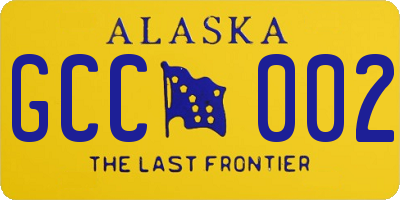AK license plate GCC002