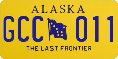 AK license plate GCC011