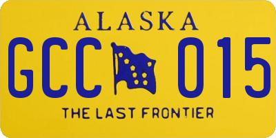 AK license plate GCC015