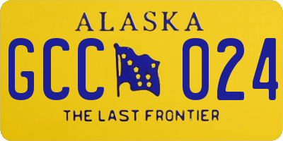 AK license plate GCC024