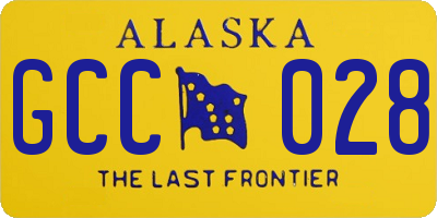 AK license plate GCC028