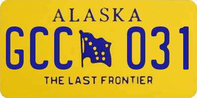 AK license plate GCC031