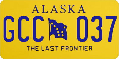 AK license plate GCC037