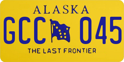 AK license plate GCC045