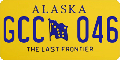 AK license plate GCC046