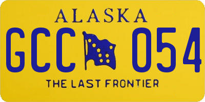 AK license plate GCC054